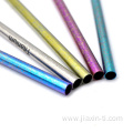 Titanium Ice Pattern Drinking Straws Metal Drink Straw